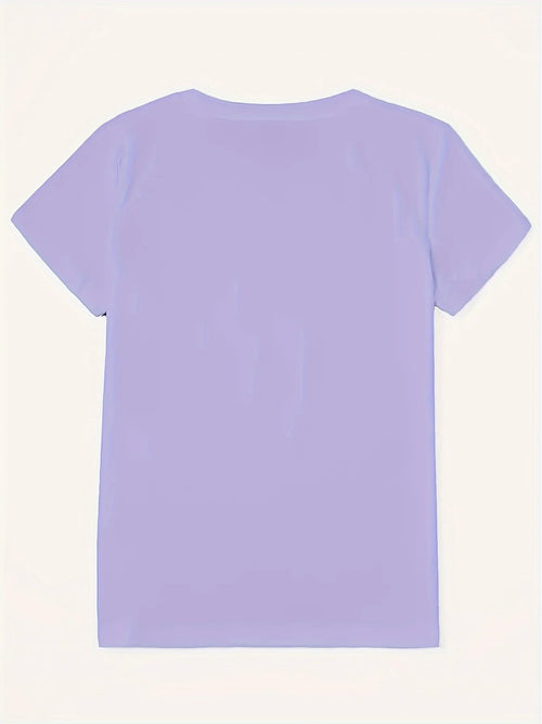 Sparkly Purple Butterfly Women's Tee - Glittery Graphic, Trendy Casual Top